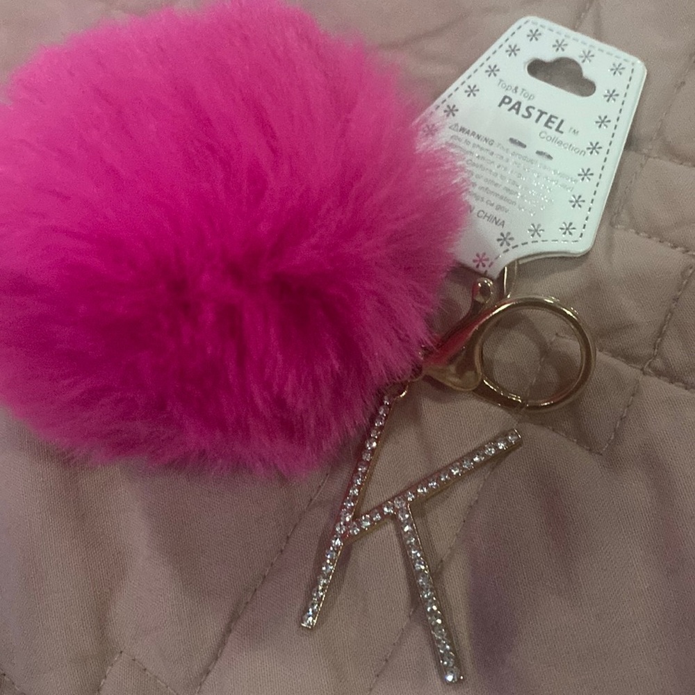 Poof ball keychain